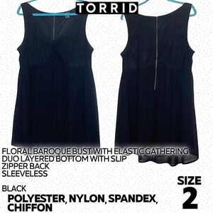 Torrid sleeveless blouse with zipper back
